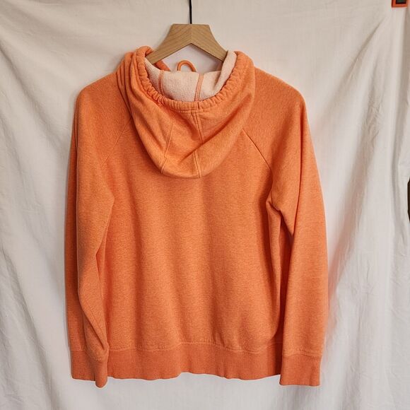 Under Armour Light Orange Cotton Poly Loose Hoodie Black Logo Women's Medium - Picture 2 of 6